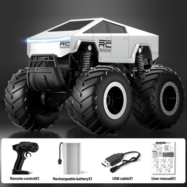 Tesla Cyber Monster Truck RC Remote Control Vehicle, 1:12 Scale, Includes Rechargeable Battery, Model TCM4000