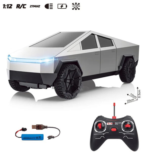 Tesla Cyber Truck RC Remote Control Vehicle, 1:12 Scale, Includes Rechargeable Battery, Model TC1000